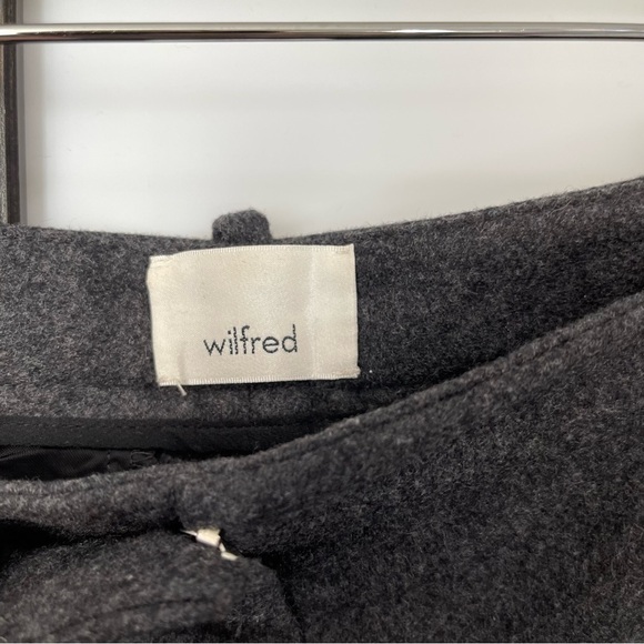 [0] Aritzia Wilfred Dark Grey Wool Knit Structured Trousers with Silver Zippers - Picture 11 of 14